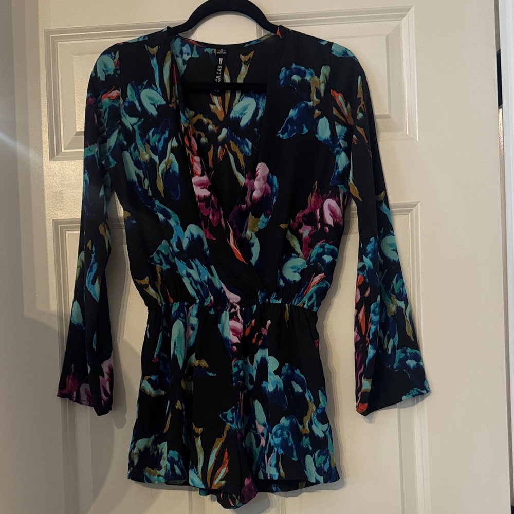 Design Lab Lord & Taylor Multicolor Floral  Jumpsuit with pockets